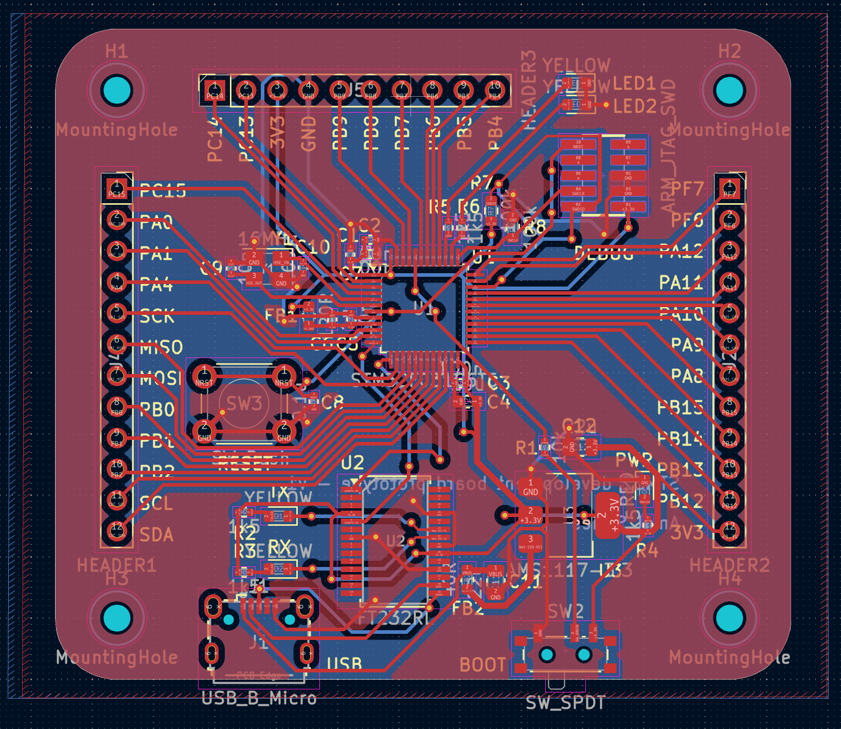 KiCad PCB Board Layout